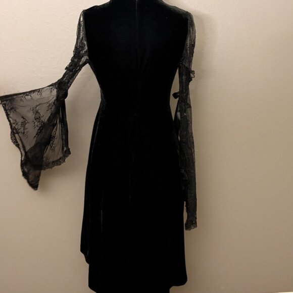 Killstar Black Dress Sz M Lace Whimsygoth Sexy Witch Wicca Halloween Goth - Picture 7 of 11
